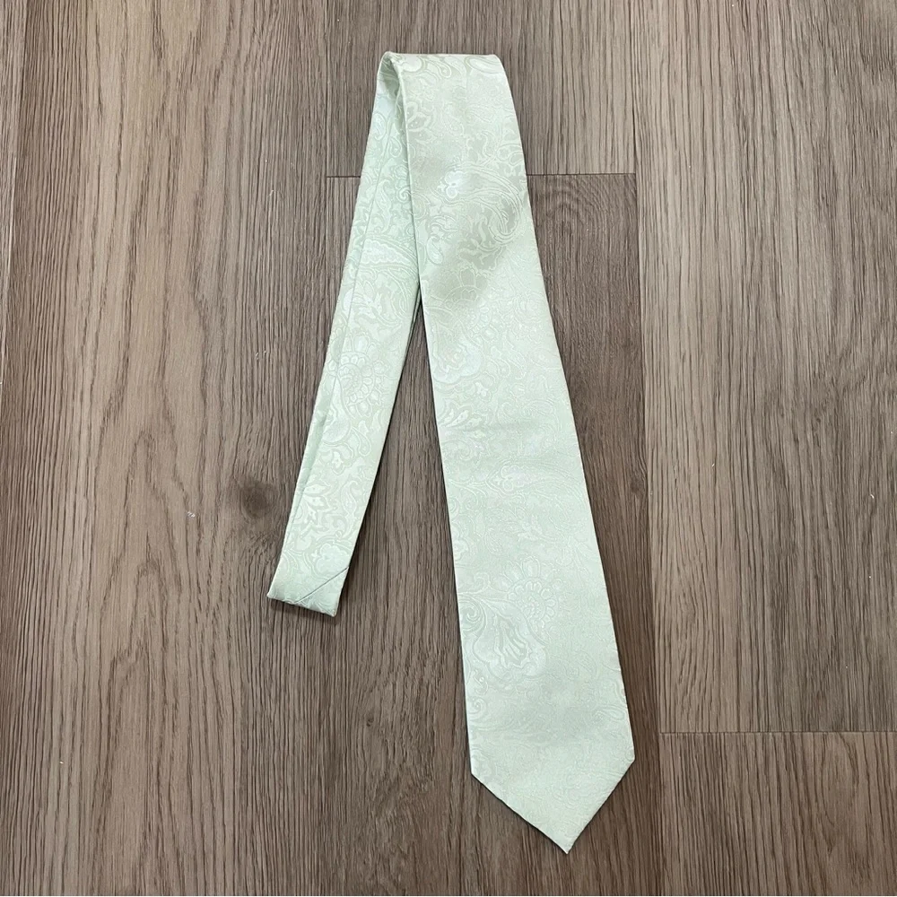 Puccini Men’s Teal and Pale Green Tie Bundle